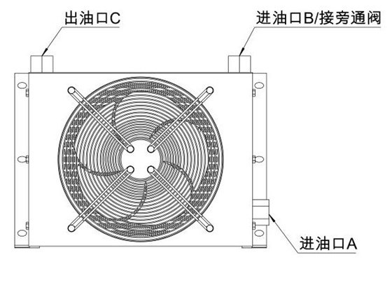 睿佳风冷却器油口接线示意图